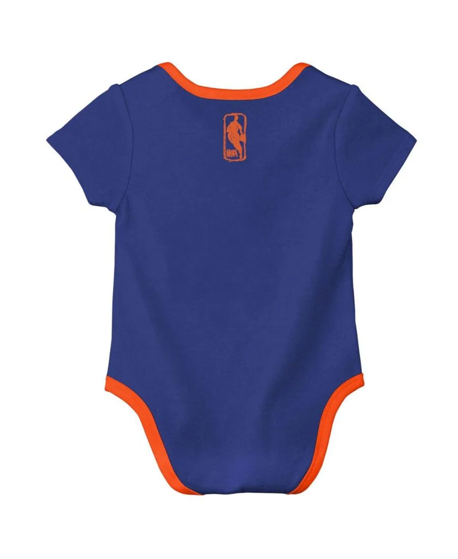 Комплект из двух синих боди для мальчиков и девочек с символикой New York Knicks Courtside Premier Nike — фото 3