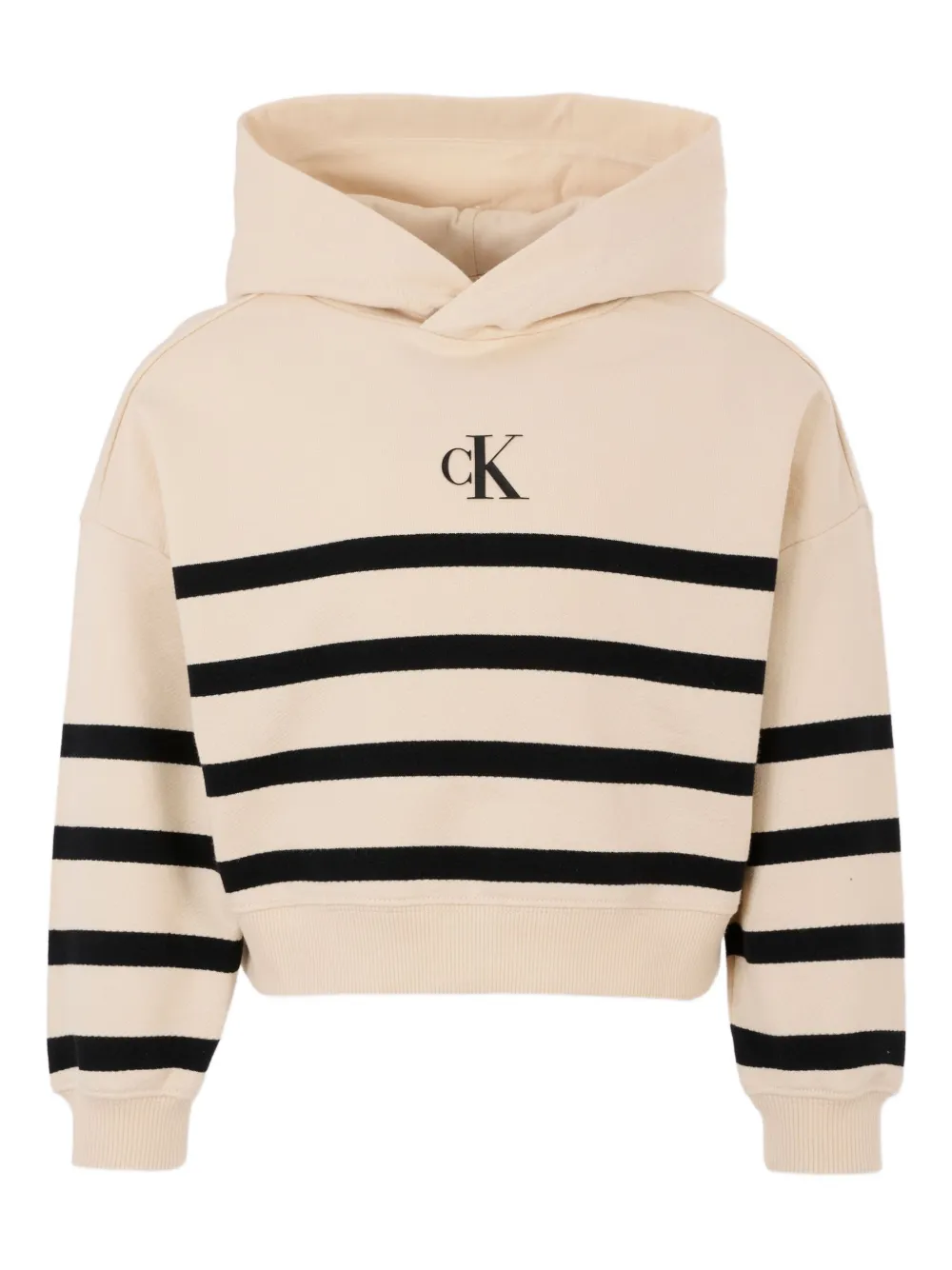

Худи с контрастными полосками и логотипом Calvin Klein Kids, нейтральный