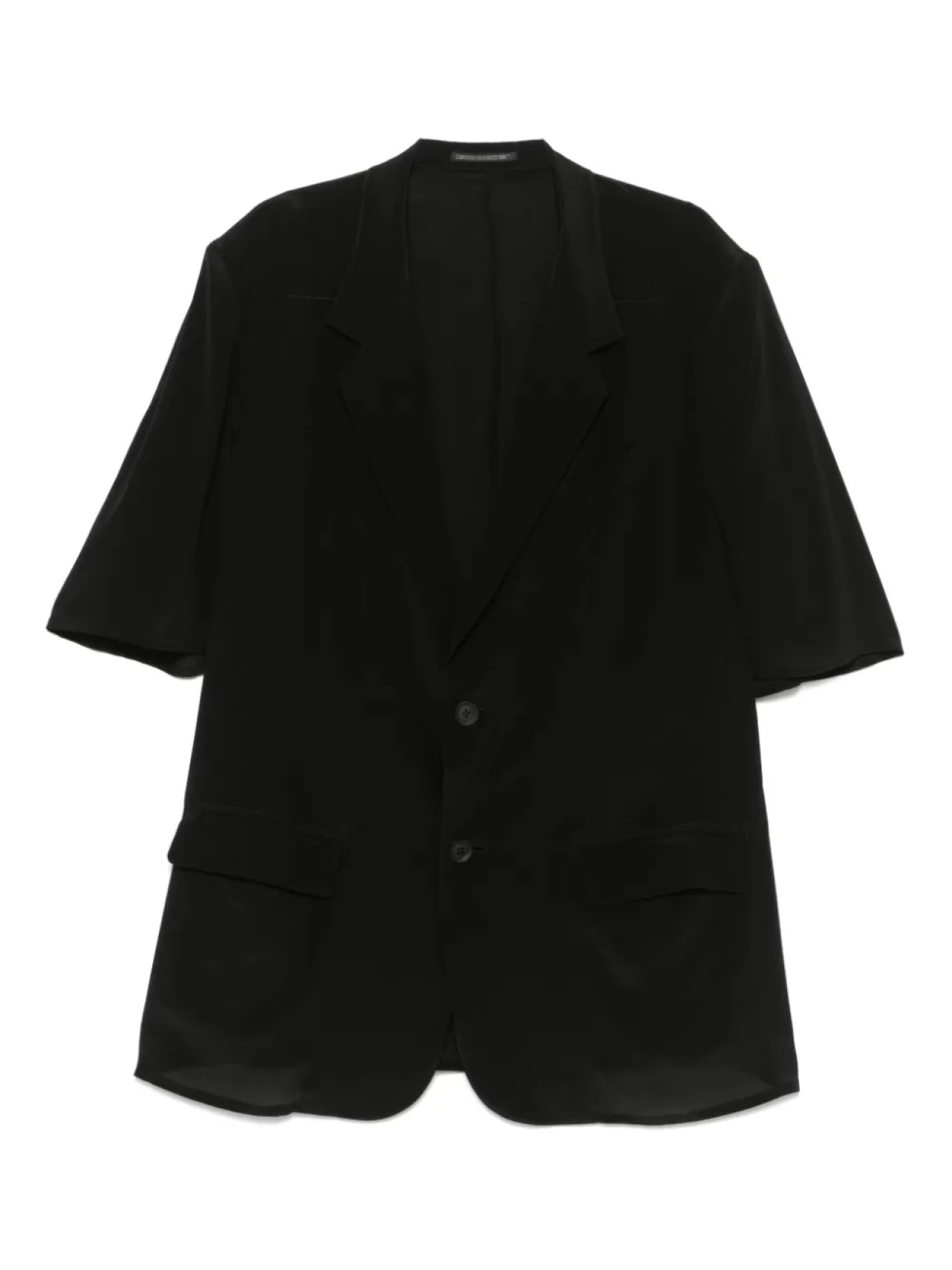 

Шелковый блейзер Yohji Yamamoto, черный