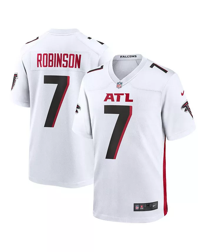 

Мужская ретро-игровая футболка Bijan Robinson Atlanta Falcons, выбранного в первом раунде драфта NFL 2023 года Nike, белый