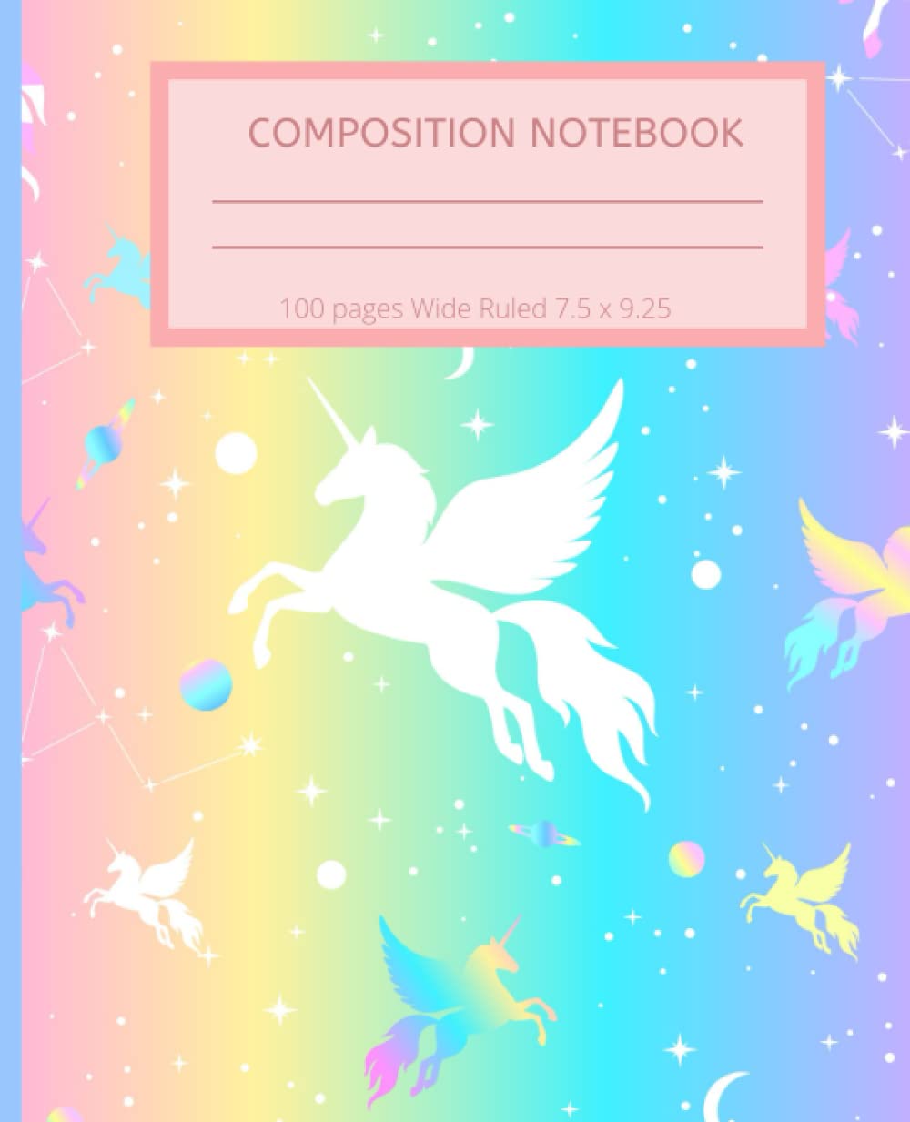 

Composition Notebook: Cute Unicorn Aesthetic Preppy Composition Notebooks for Teen Girls
