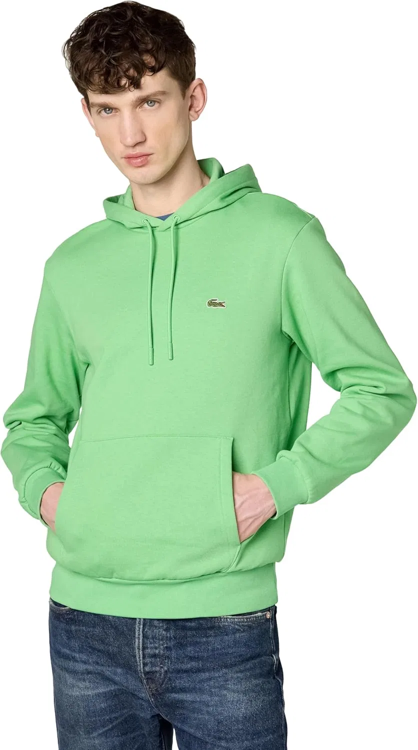 Толстовка Lacoste мужская с длинным рукавом, хлопок, серый