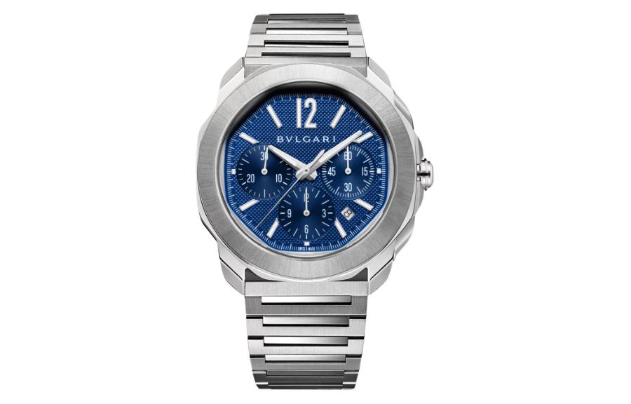 

BVLGARI Часы Men's OCTO Watch, Blue Dial