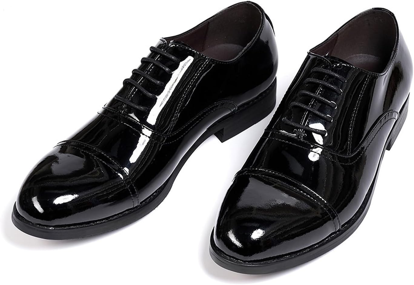 

Мужские оксфорды Santimon, туфли под костюм, мужские лакированные с капюшоном носка, современные дерби, модные туфли для выпускного, свадьбы, бизнеса, повседневной носки, удобные туфли для смокинга, черный