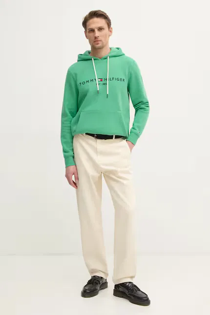 Олимпийка с капюшоном мужская Tommy Hilfiger, зеленый — фото 2