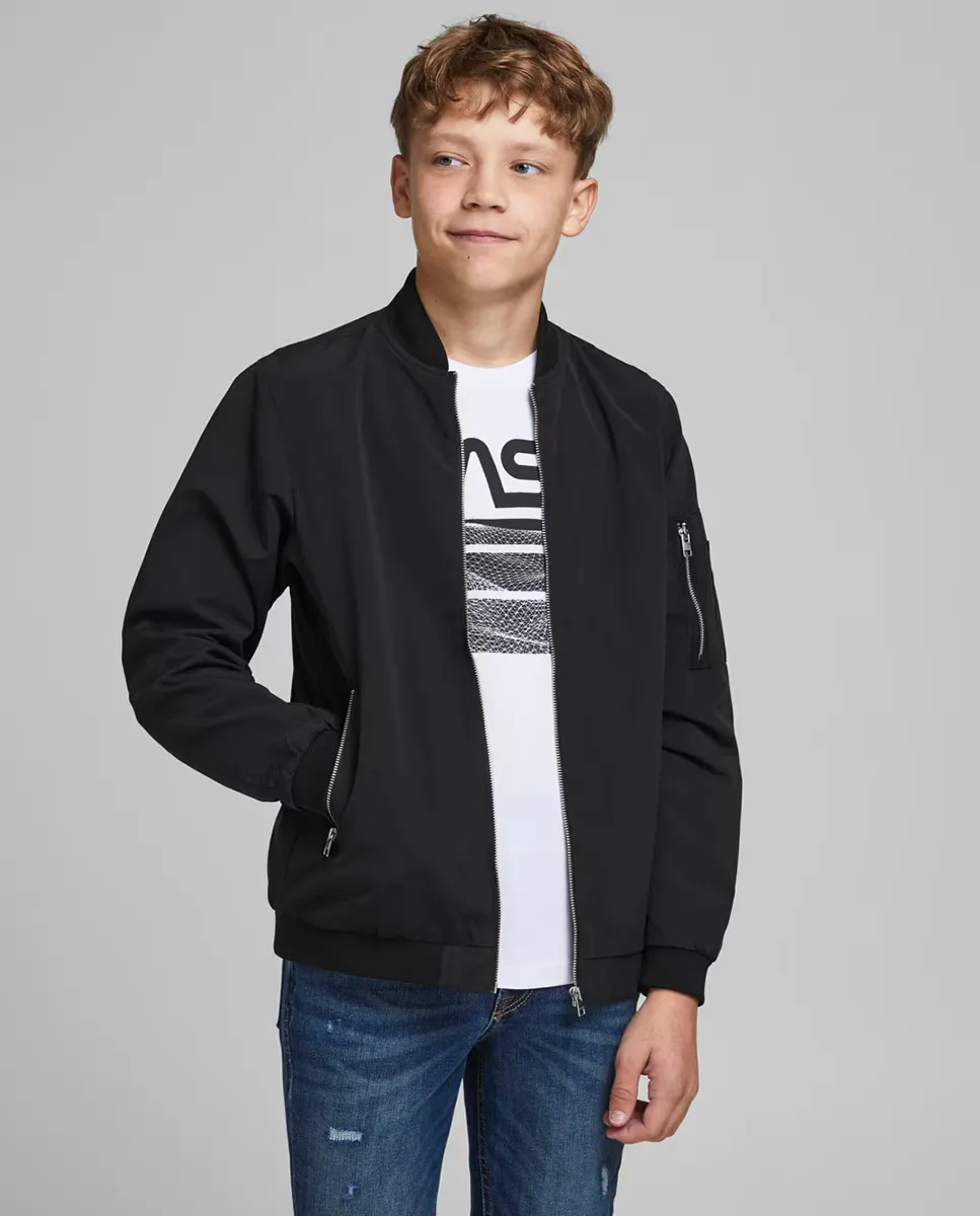 

Бомбер для мальчика Jack & Jones, черный