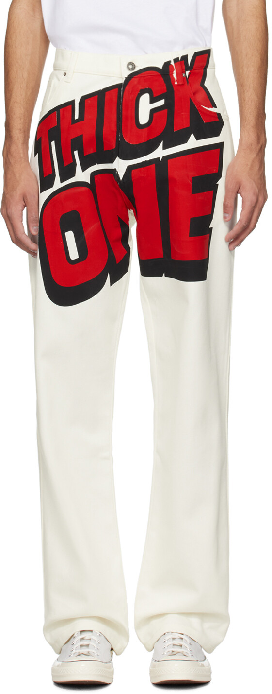 

Белые джинсы 'Thick One' Sky High Farm Workwear