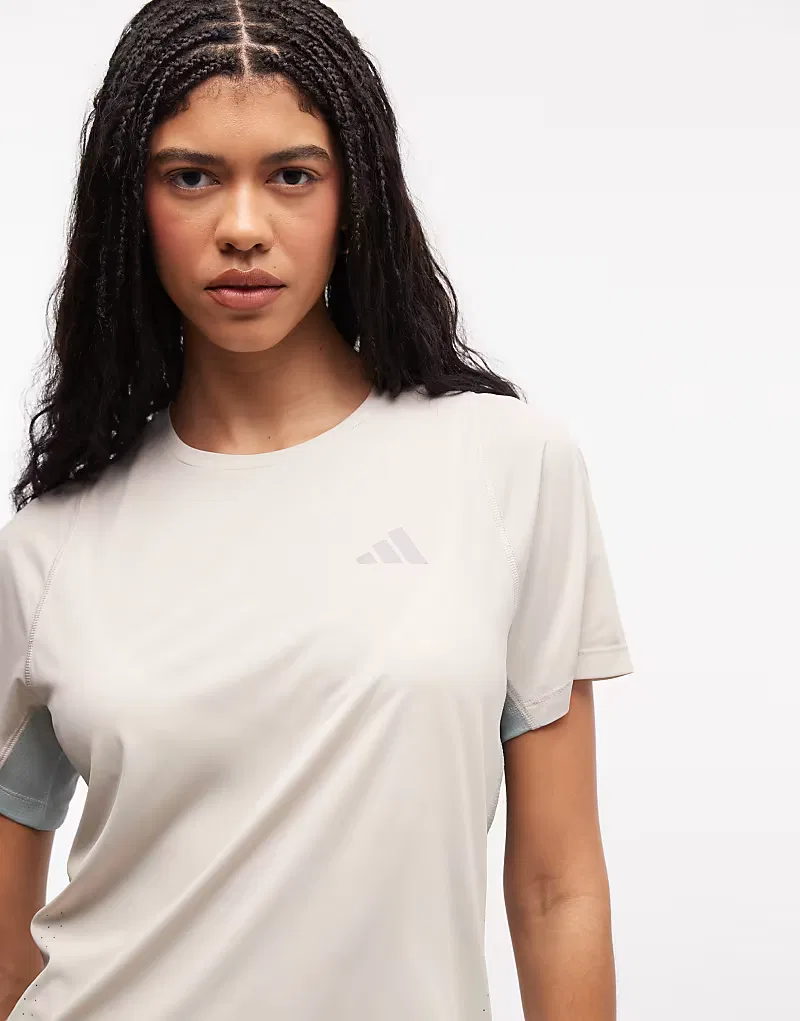 Футболка Adidas Performance Running ADI365, бежевый — фото 3