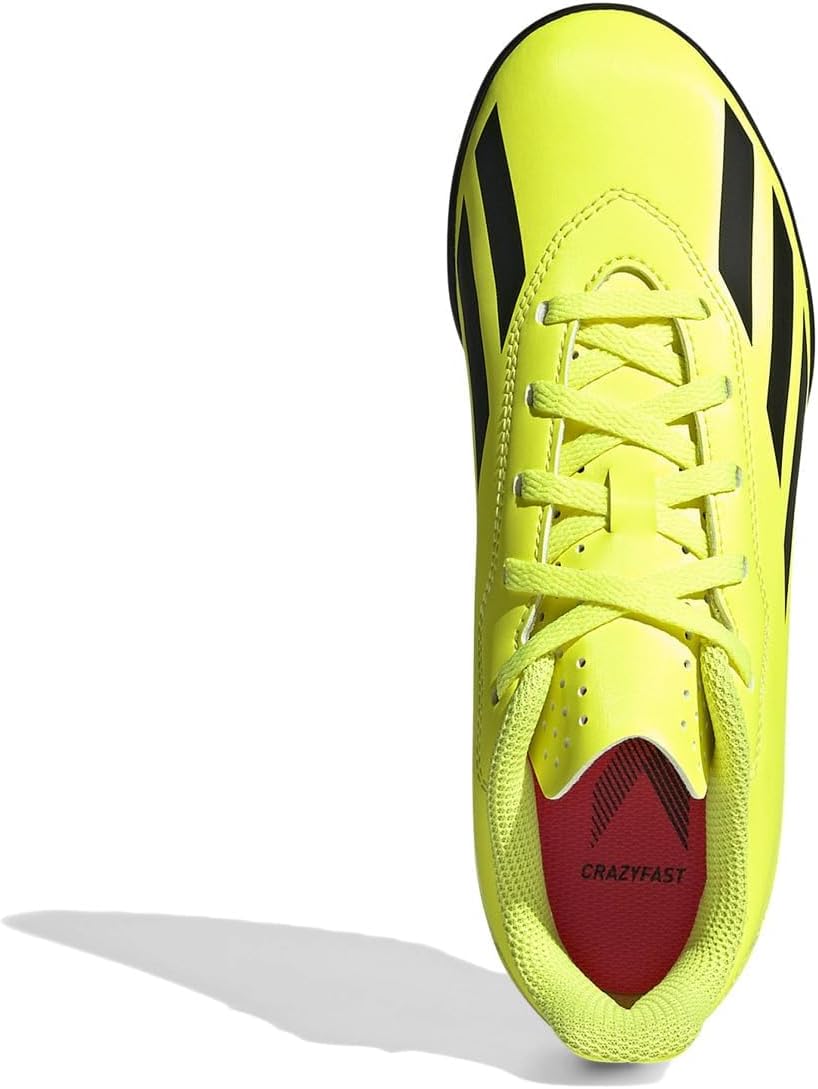 Детские кроссовки Adidas Unisex-Child X Crazylight.4 Turf, белый/черный/желтый — фото 2