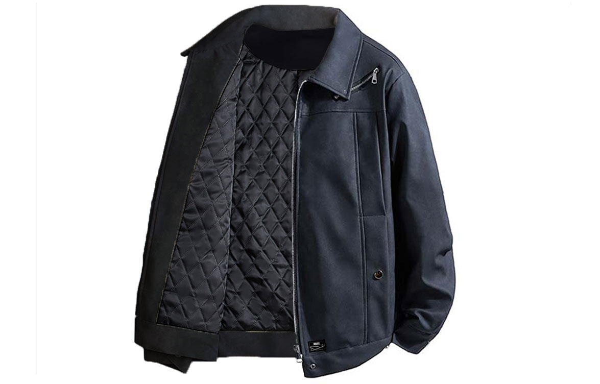 

Пуховик Unisex Lapel Thickened ZIAREL, черный fleece-lined