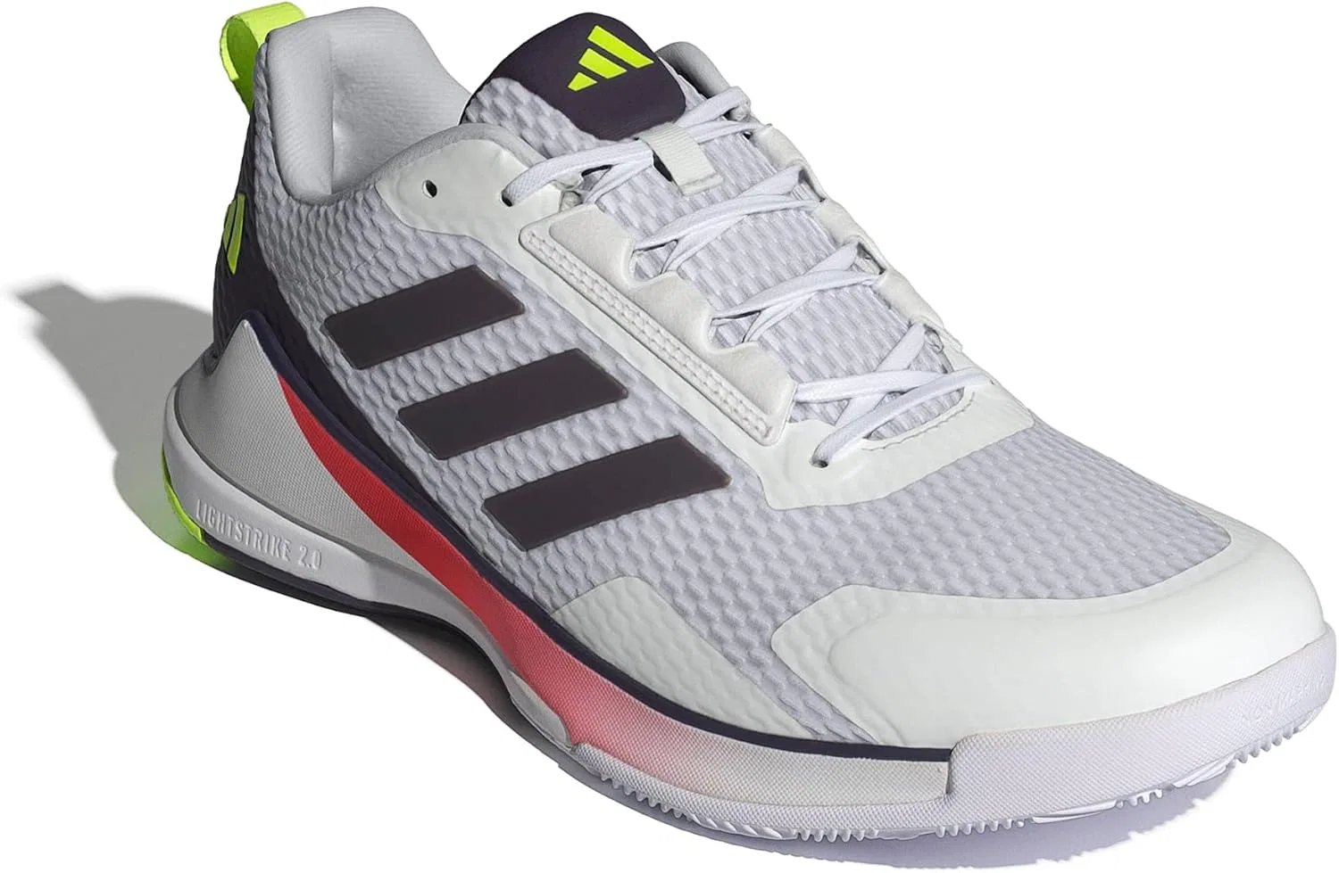 Мужские кроссовки Adidas Novaflight 2 для игры в помещении, Cloud White Aurora Met Aurora Plum — фото 3