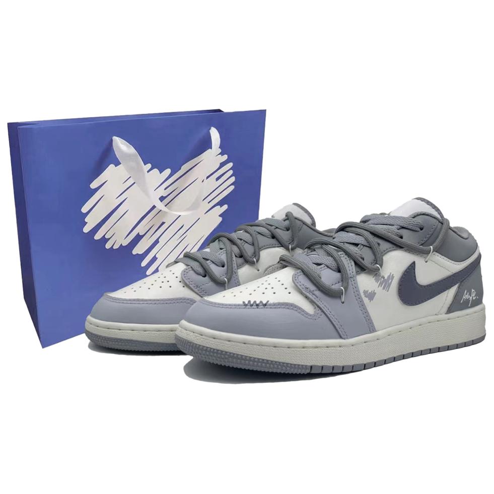 

Кроссовки Air Jordan 1 Vintage Basketball Shoes Women's Low-top Gray/Purple, светло-фиолетовый