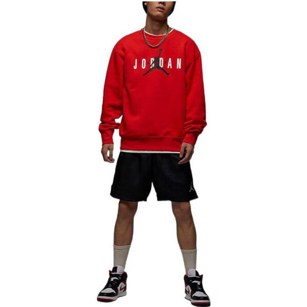 Толстовка Air Jordan Fleece Hoodie 'Red', красный — фото 3