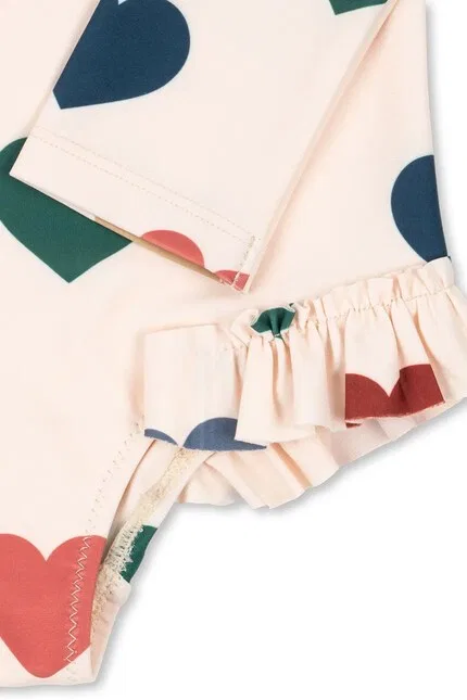 Купальник детский цельнокроеный с длинным рукавом Manuca Ls Swimsuit Konges Sløjd, бежевый — фото 4