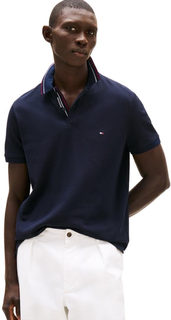 

Мужские рубашки-поло с коротким рукавом Tommy Hilfiger, классический крой, с рисунками, доступны в размерах для больших и высоких женщин., Desert Sky, Коричневый, Мужские рубашки-поло с коротким рукавом Tommy Hilfiger, классический крой, с рисунками, дост