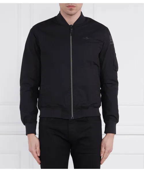 

Бомбер Regular fit Aeronautica Militare, черный