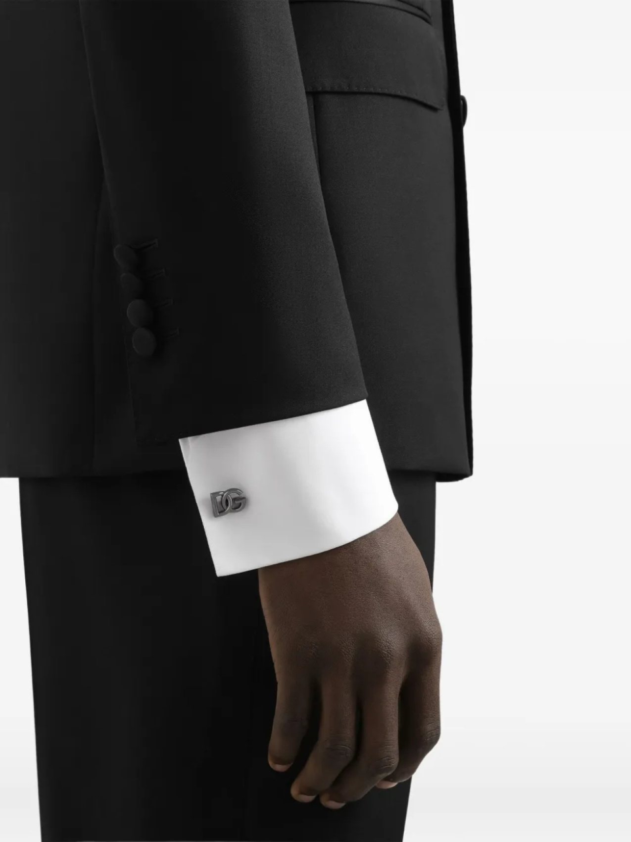Dolce & Gabbana запонки с логотипом DG, серебряный — фото 2