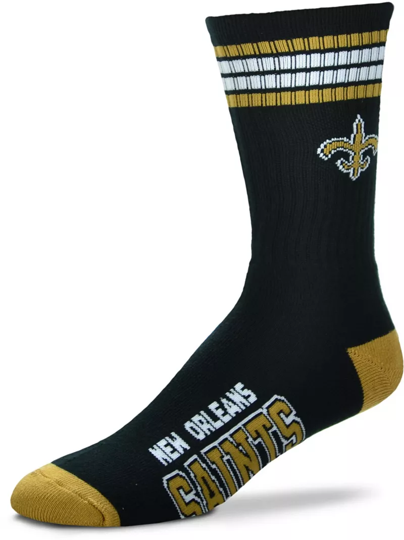 

Носки Deuce с четырьмя полосками New Orleans Saints для босых ног For Bare Feet