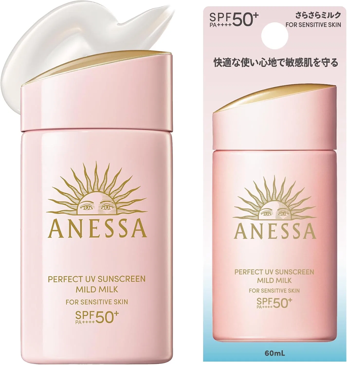 Солнцезащитное молочко Anessa Perfect UV Mild Milk 60 мл прозрачный