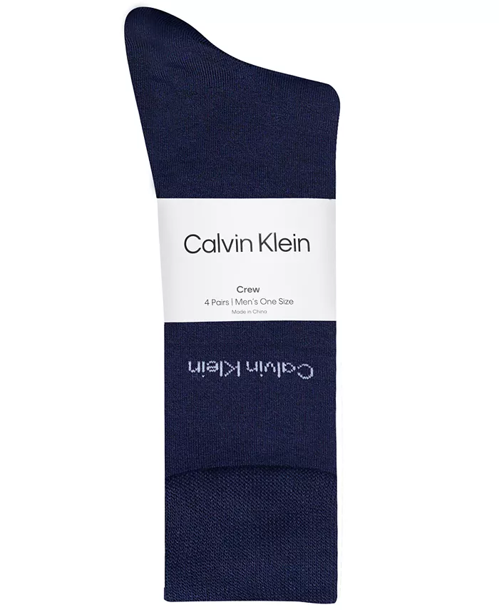 Мужские носки-следки 4 пары плоской вязки Calvin Klein, мультиколор — фото 2