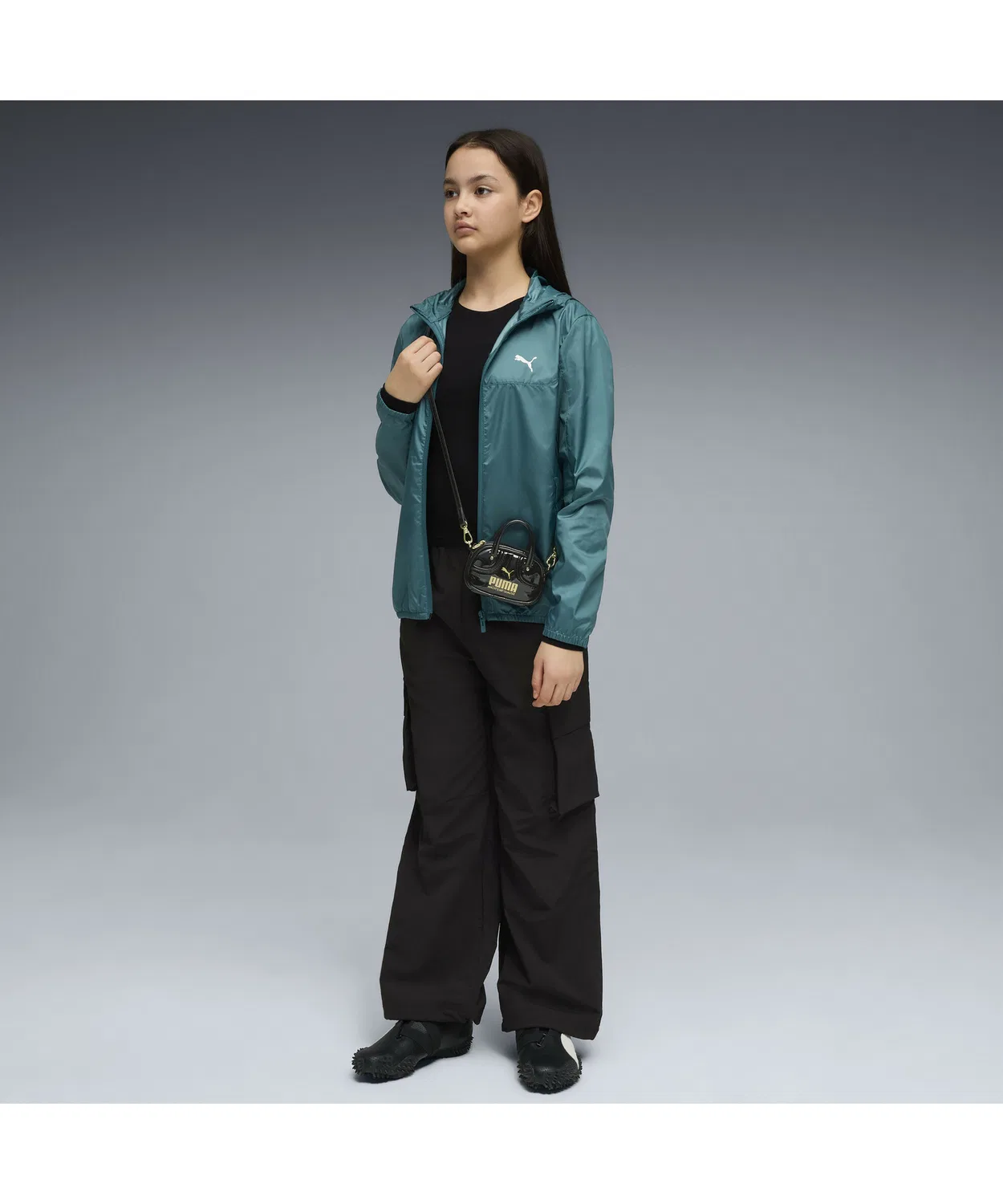Ветровка детская PUMA ESS Regular Windbreaker, полиэстер, зелёный — фото 3