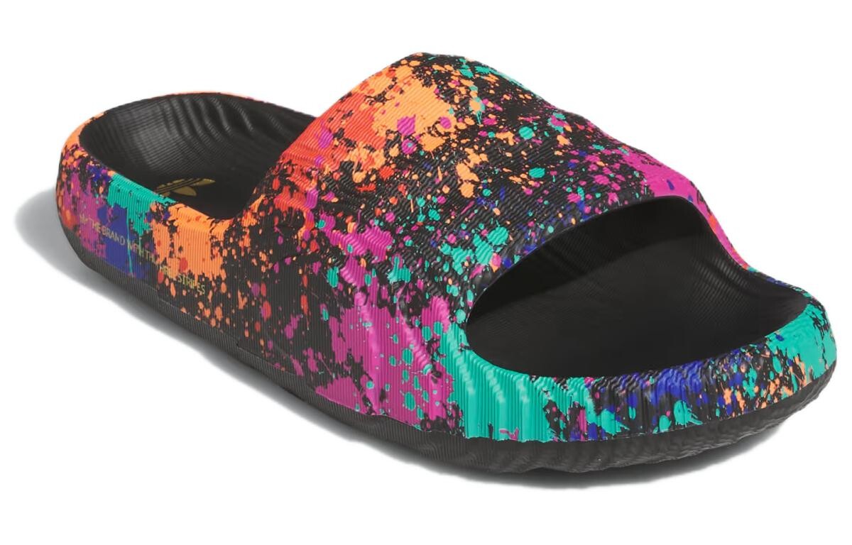 Кроссовки Adidas Adilette 22 Core Black Semi Solar Yellow Adidas Originals — фото 3