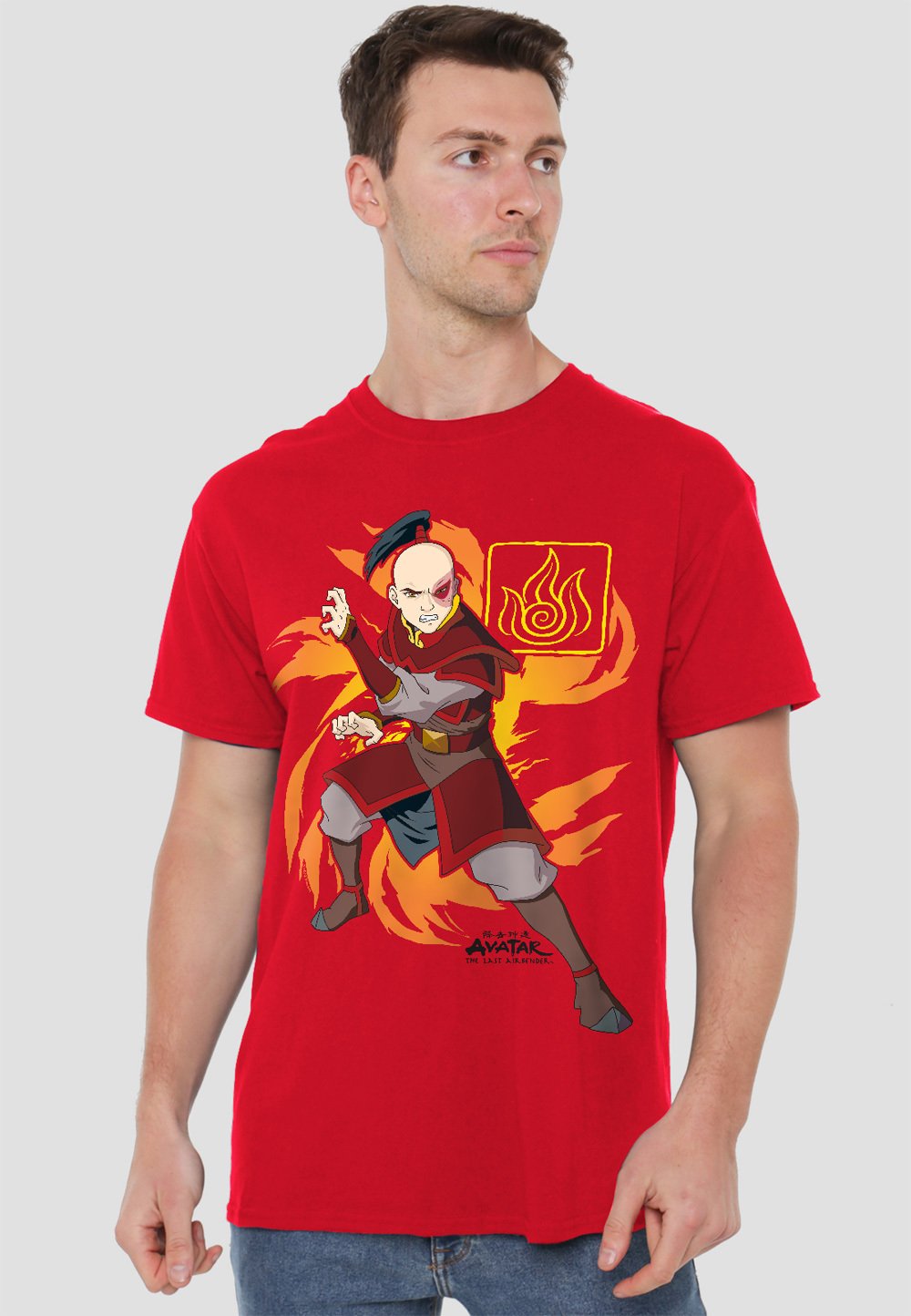 

Футболка с принтом AVATAR THE LAST AIRBENDER ZUKO FLAME BURST Cotton Soul, красный