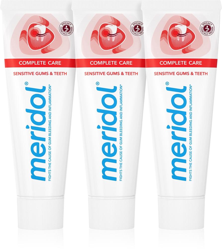 

Зубная паста для комплексного ухода за чувствительными зубами Meridol, 3× 75 мл