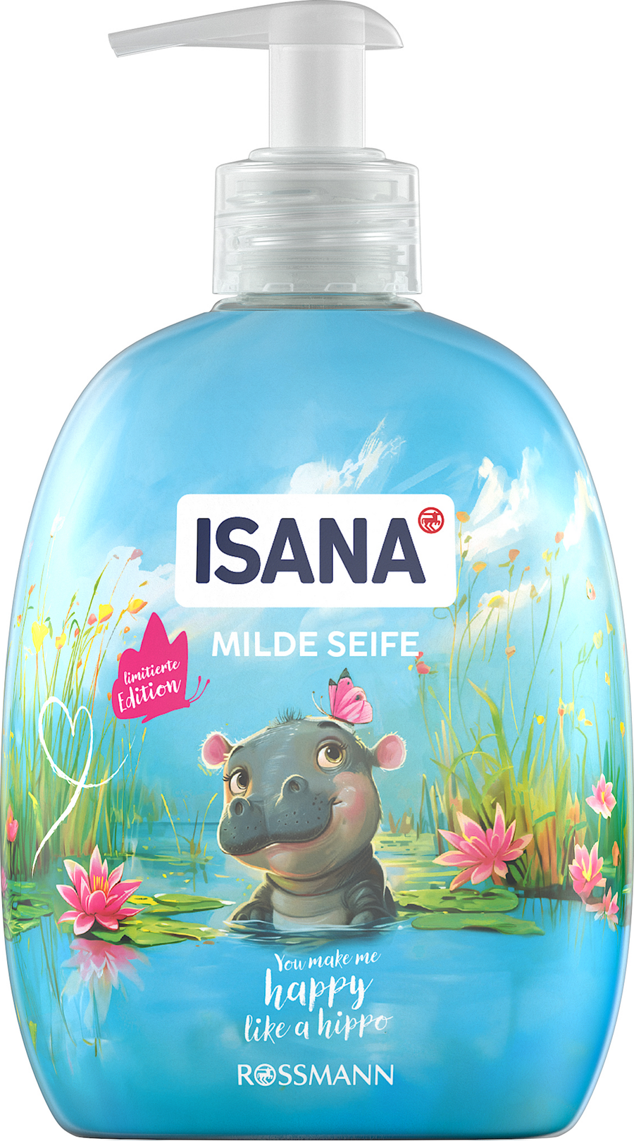 

Жидкое мыло ISANA Milde Seife You make me happy like a hippo