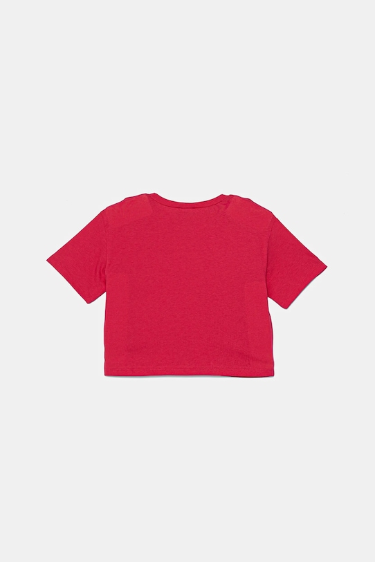 Детская хлопковая футболка United Colors Of Benetton, розовый — фото 2