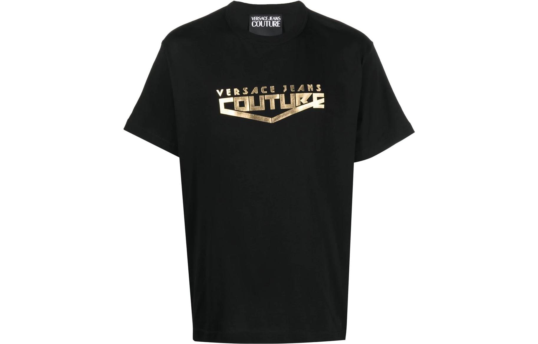 

VERSACE JEANS COUTURE Футболка мужская черная, Черный, VERSACE JEANS COUTURE Футболка мужская черная