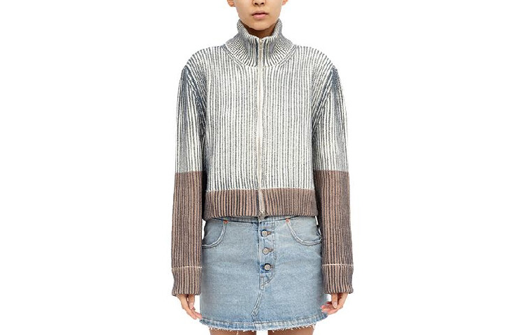 

Свитер женский Mm6 Maison Margiela, серый / белый