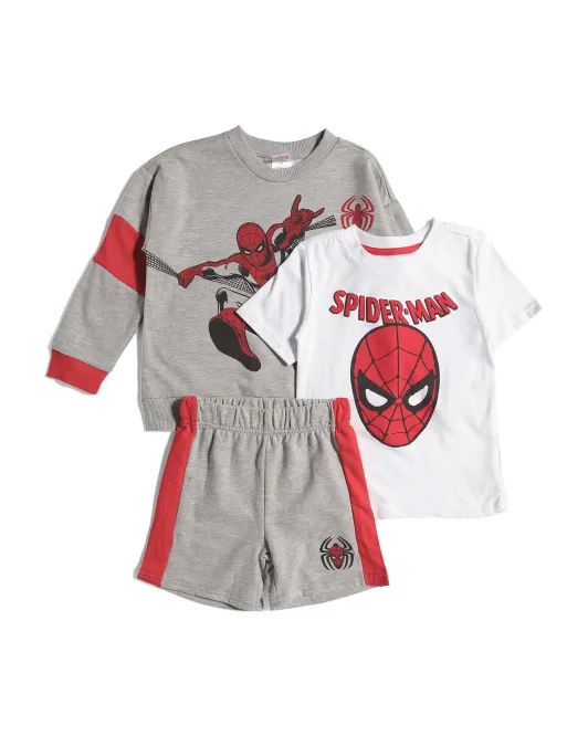 

Комплект шорт из 3 предметов для мальчиков-малышей Spiderman, красный