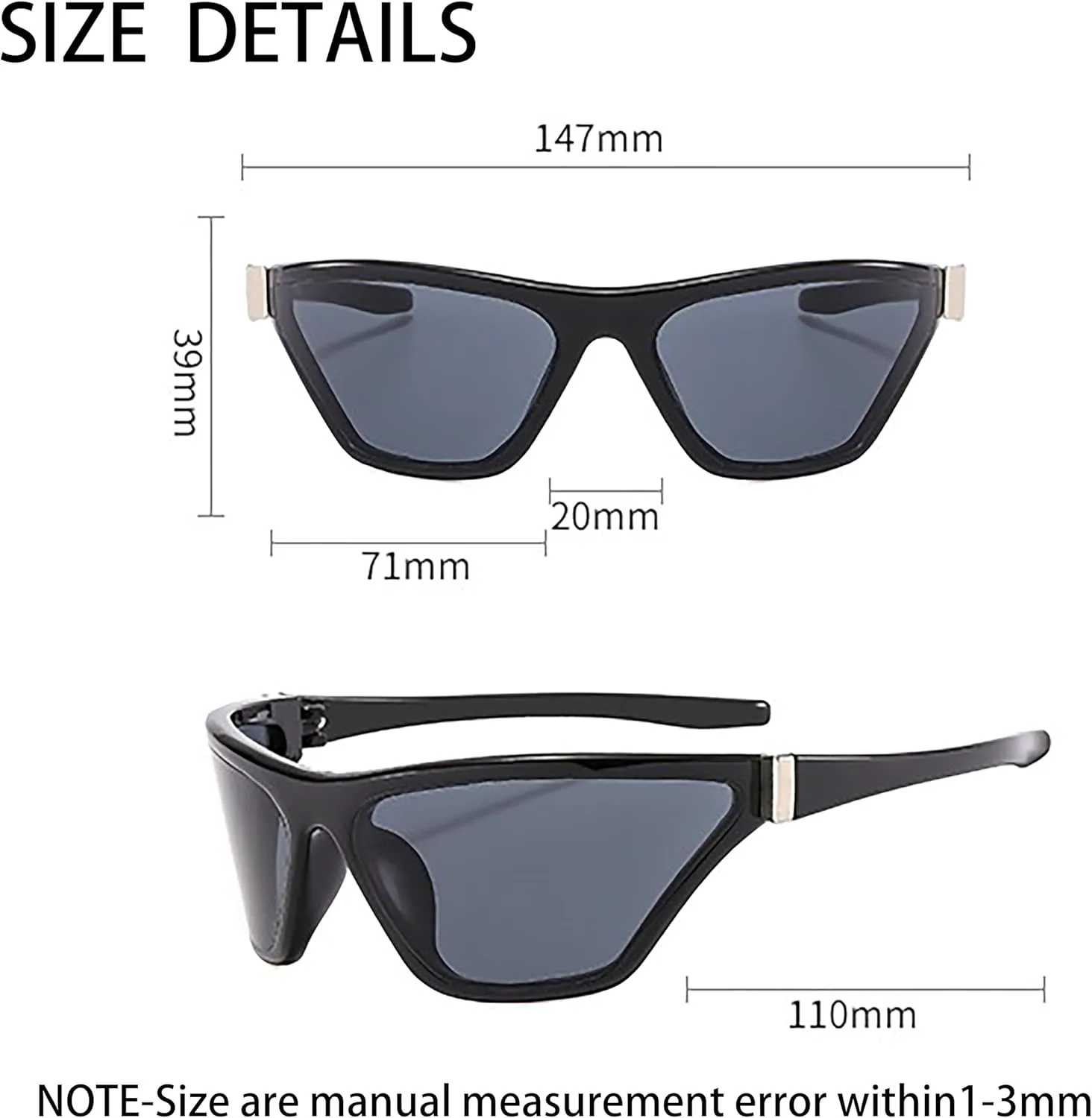 

Модные футуристические солнцезащитные очки «кошачий глаз» с обтекаемой формой, стильные солнцезащитные очки в духе 2000-х годов, для женщин и мужчин Generic, F