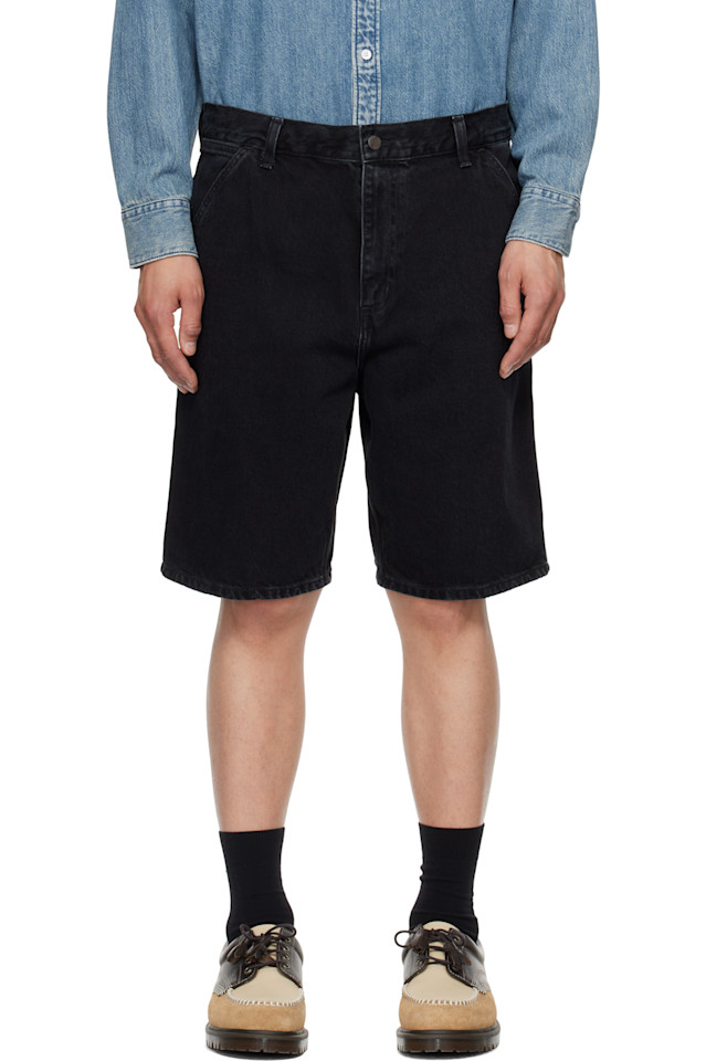 

Джинсовые шорты с разрезом на одно колено Carhartt Work In Progress, черный