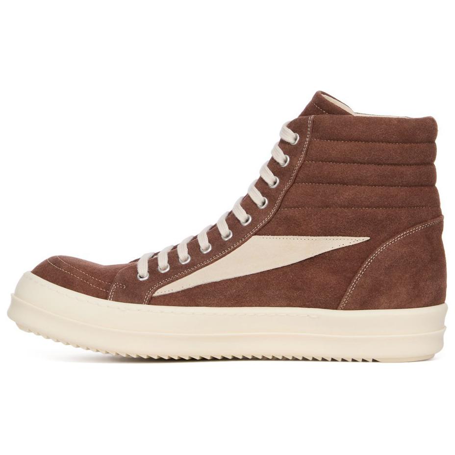 

Высокие скейтерские кроссовки мужские коричневые Rick Owens DRKSHDW