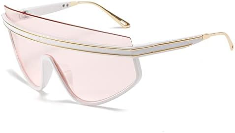 

Солнцезащитные очки-щитки One Piece для женщин, винтажные, увеличенного размера, в полуободковой оправе, в полоску, мужские, цвета шампанского, черные MTZJH, White Pink