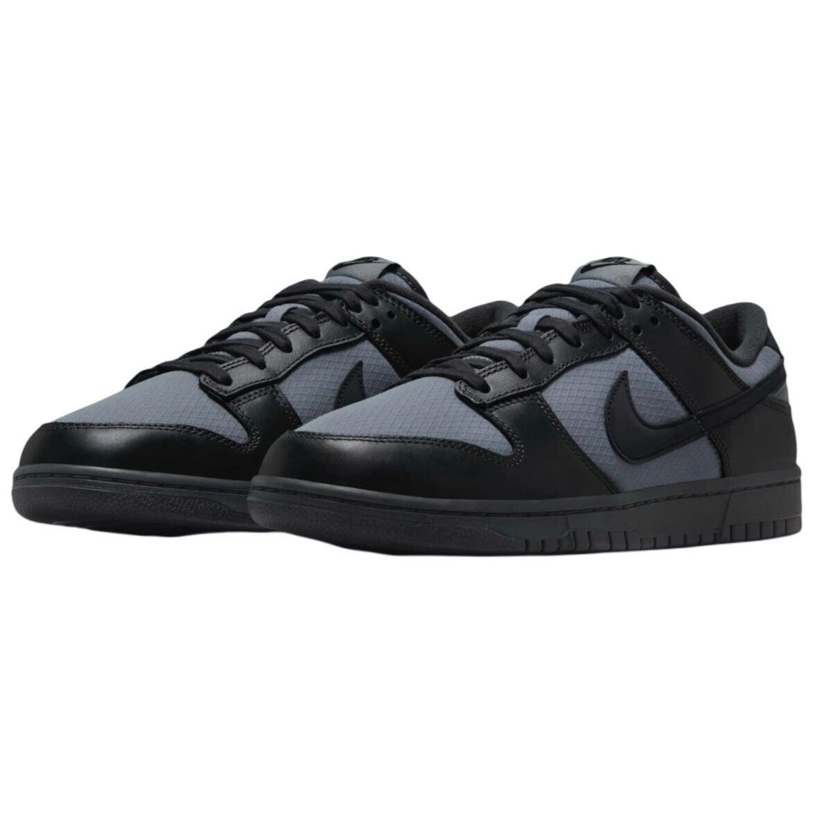Кроссовки для скейтбординга Dunk мужские с низким верхом серо-черный Nike — фото 3