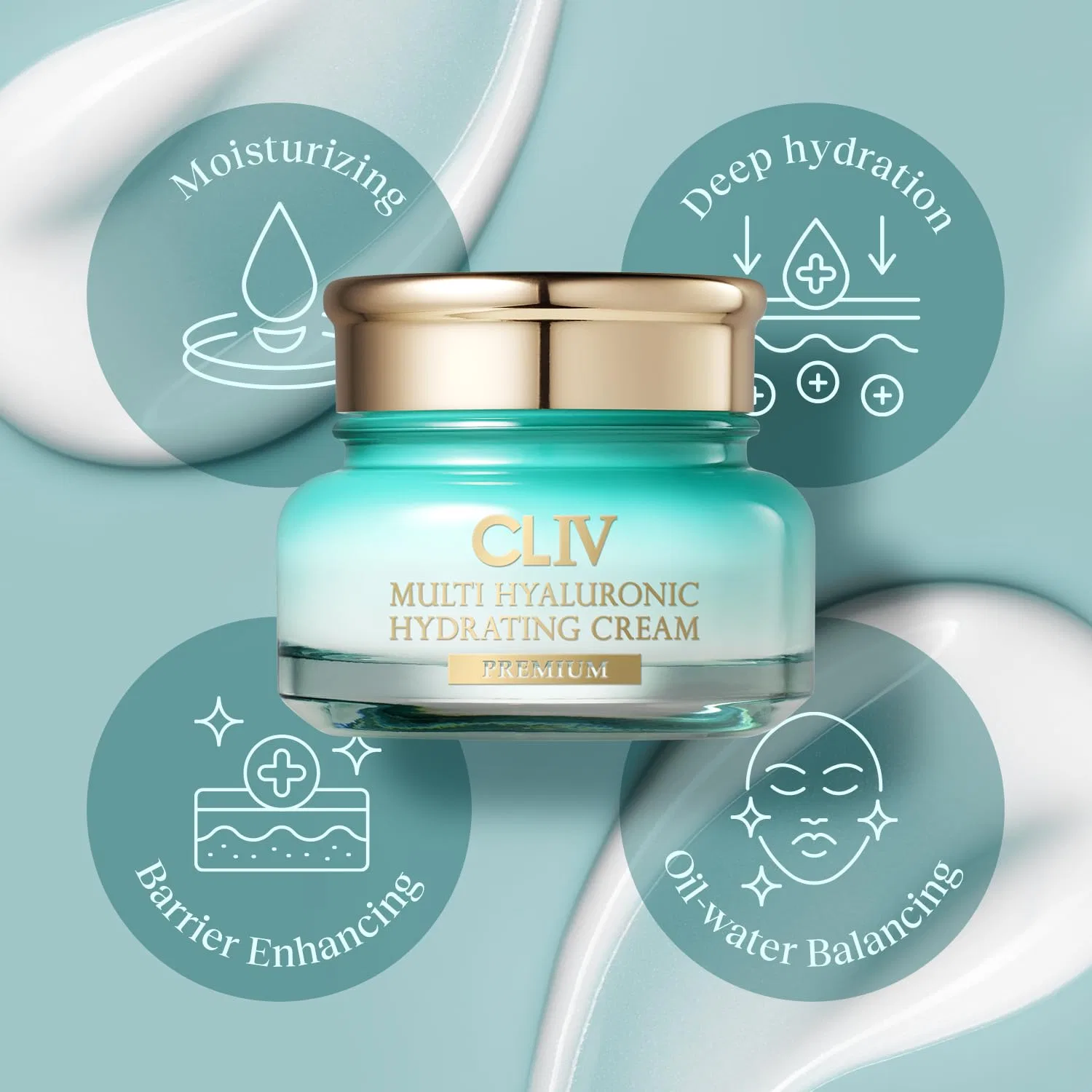 Крем для лица Cliv — Увлажняющий Multi Hyaluronic с % гиалуроновой кислотой, 50 мл — фото 4