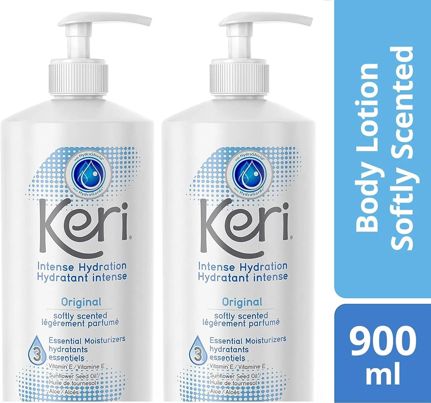 Лосьон для тела увлажняющий Keri Original Intense Hydration, 2 шт., 900 мл
