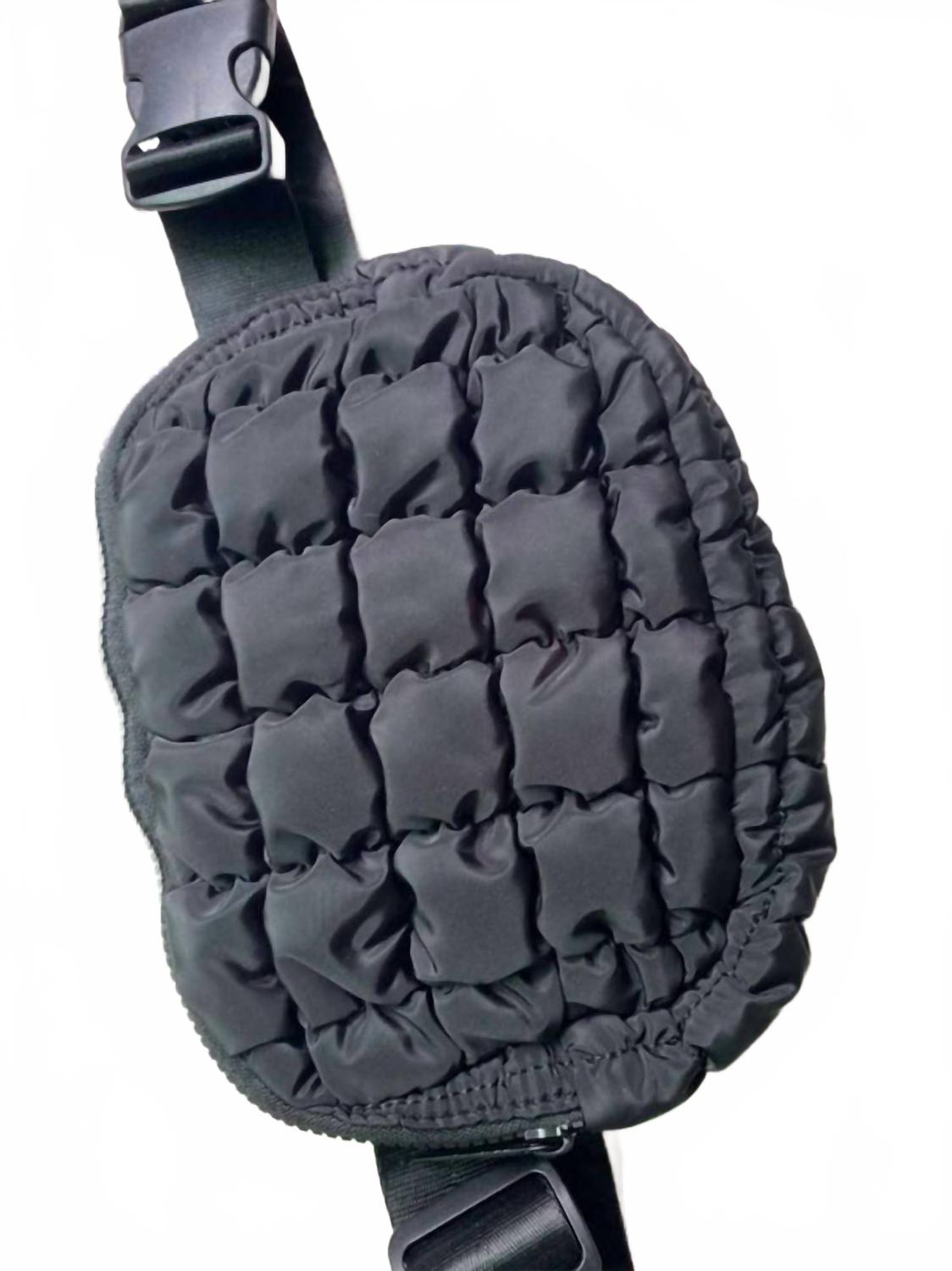 

Женская стеганая поясная сумка-слинг через плечо в черном цвете Kaydee Lynn