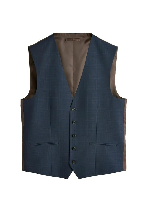 Жилет для костюма в клетку стандартного кроя Next, Navy Blue