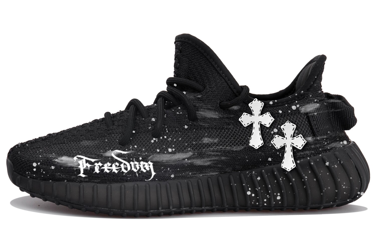 

Кроссовки adidas originals Yeezy Boost 350 V2 Lifestyle Shoes Unisex Low-top Black/white, черный/белый