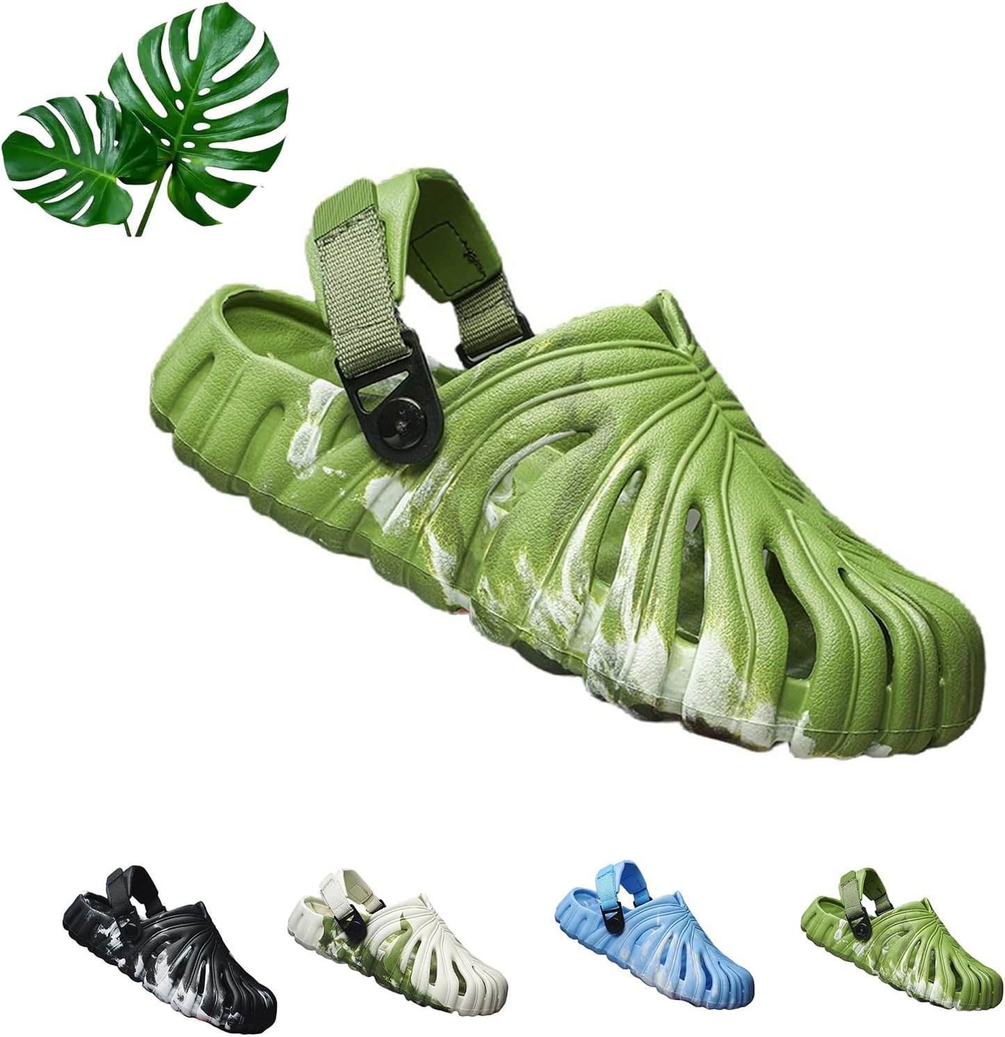 

Тапочки Monstera, мягкие, с нескользящей подошвой, дышащие для пляжа, разноцветные обувь Monstera, толстая подошва, унисекс для дома и улицы Generic