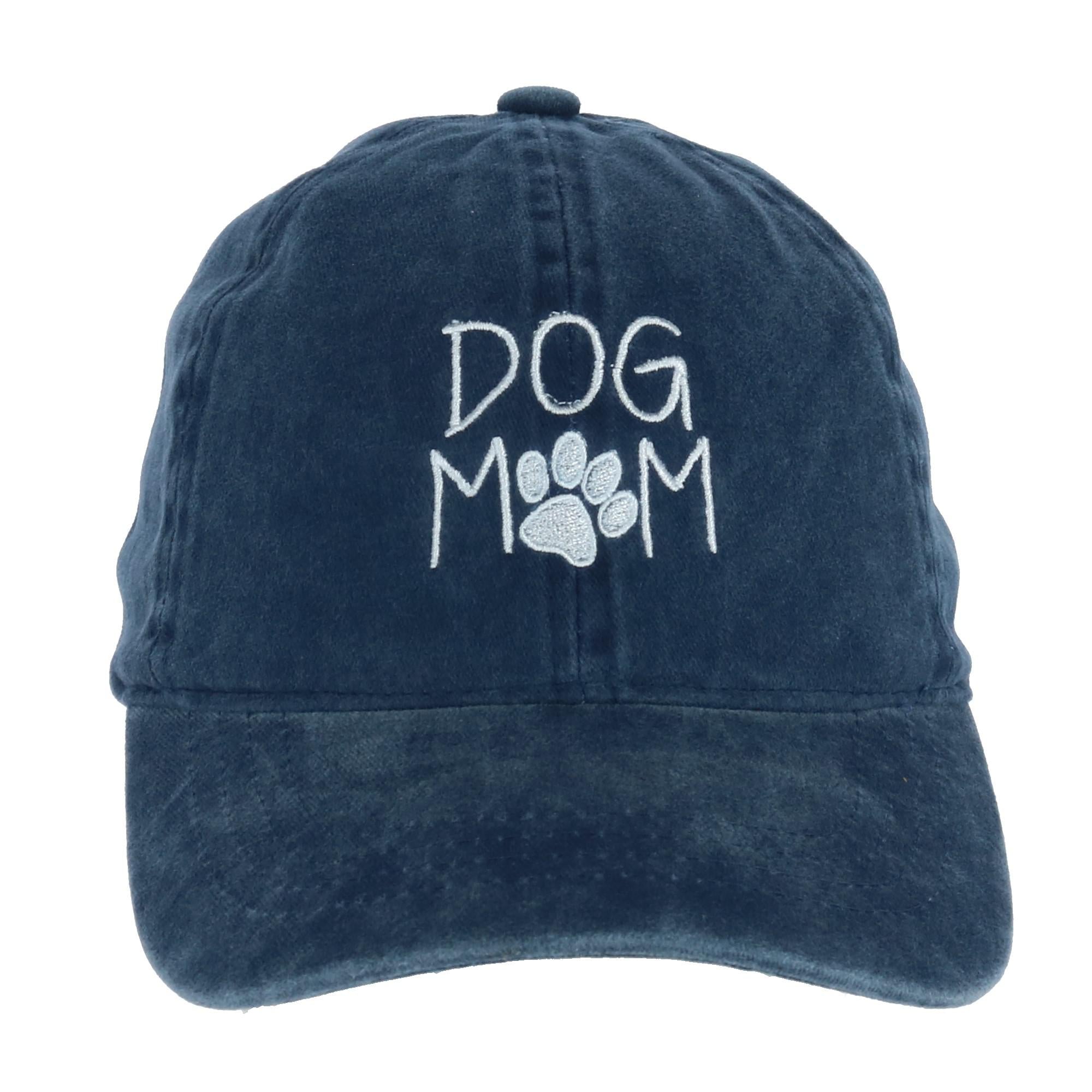 

Женская бейсболка с вышивкой Dog Mom David & Young, темно-синий