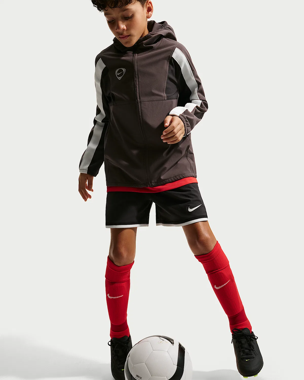 Детские футбольные шорты Dri-FIT Nike Energy, Off Noir/Off Noir/Summit White/Summit White — фото 4