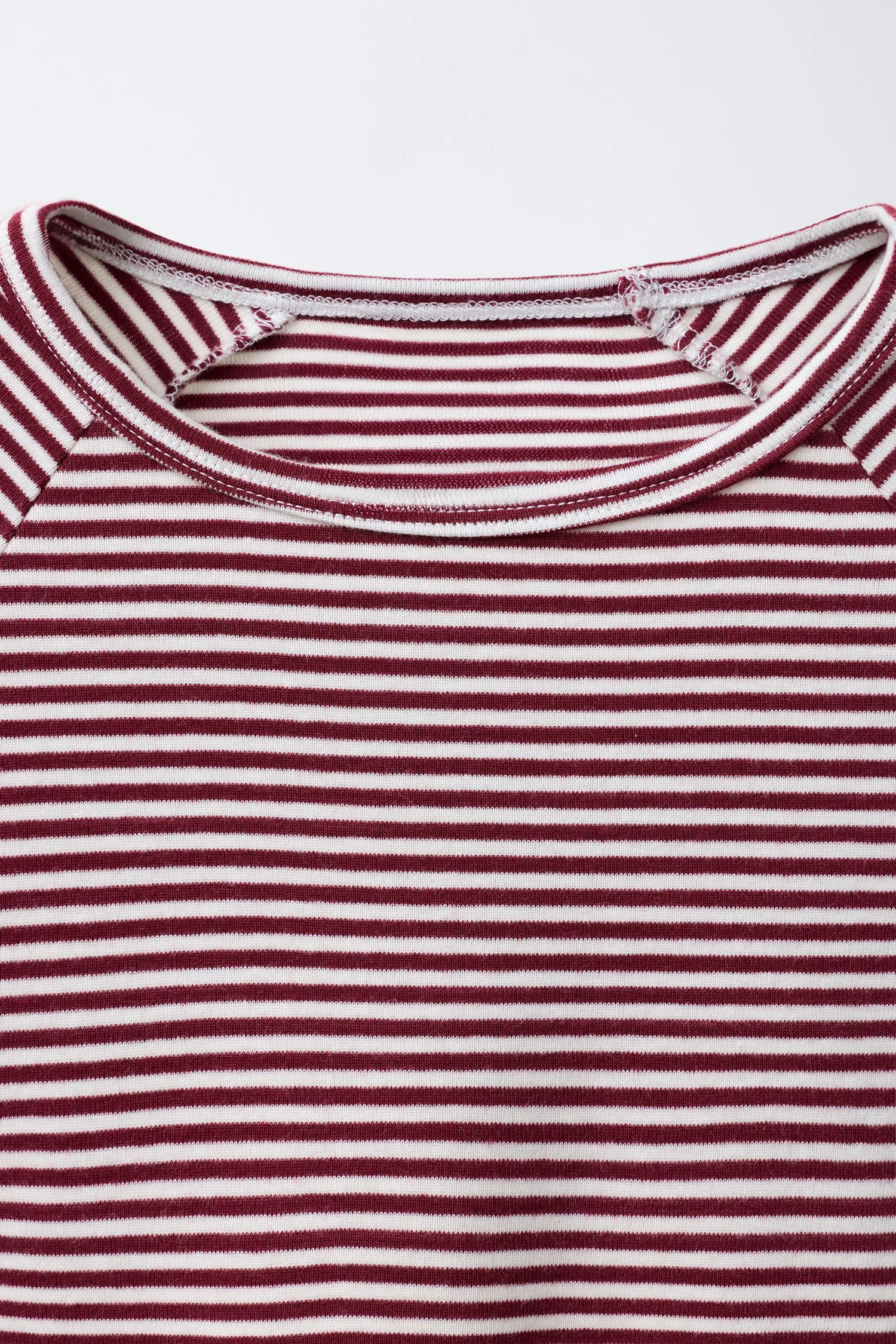 Полосатая футболка с модалом Zara, белый/красный — фото 3