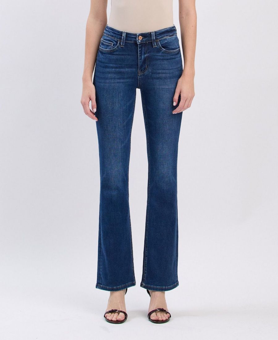 

Женские джинсы с высокой посадкой и расклешенными штанинами Vervet, Little sunshine blue