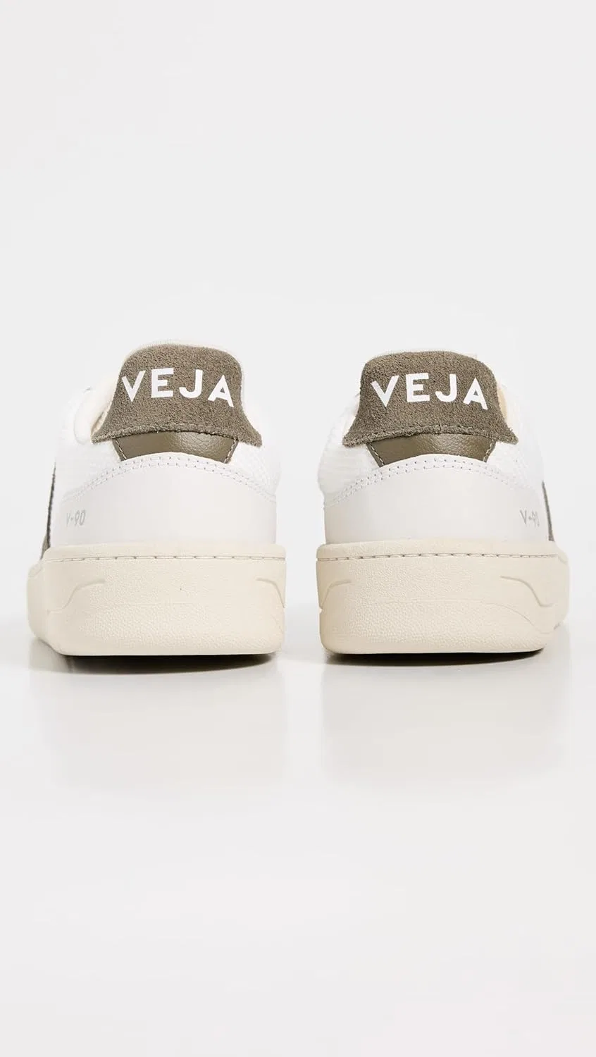 Кроссовки Veja V-90, White_Kaki — фото 3