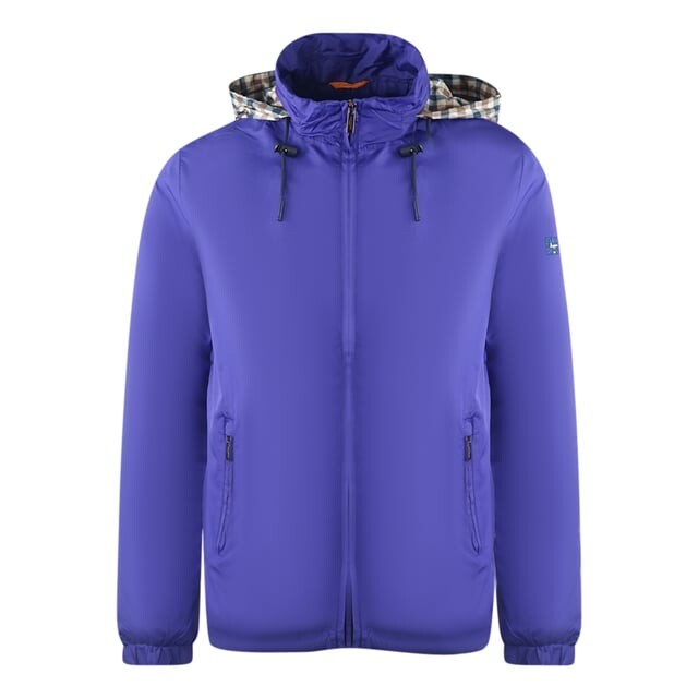 

Простая королевская легкая куртка с меховым капюшоном Aquascutum, синий